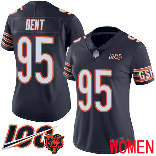 Chicago Bears Limited Navy Blue Women Richard Dent Home Jersey NFL Football #95 100th Season->women nfl jersey->Women Jersey